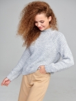 Женский вязаный свитер оверсайз, джемпер